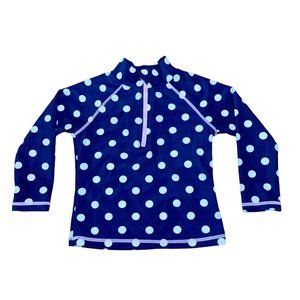 SEED HERITAGE Polka Dot Rash Guard Girls 3 3T Girl Rashie Swim Top Blue Spots